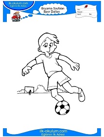 Çocuklar İçin Futbol Boyama Sayfaları 